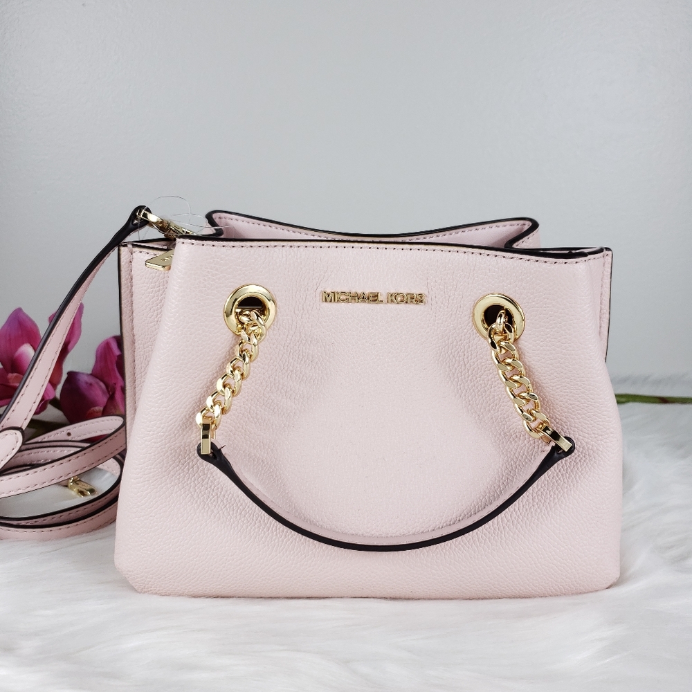 NWT Michael Kors SM Teagan messenger powder blush - Picture 3 of 9